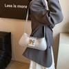 Женская персонализированная сумка-мессенджер 2024 года, летняя новая повседневная корейская версия, сумка-полумесяц, модная простая сумка через плечо с бантом