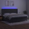 Maison Exclusive - Sommier à lattes de lit matelas et LED Gris foncé 200x200 cm