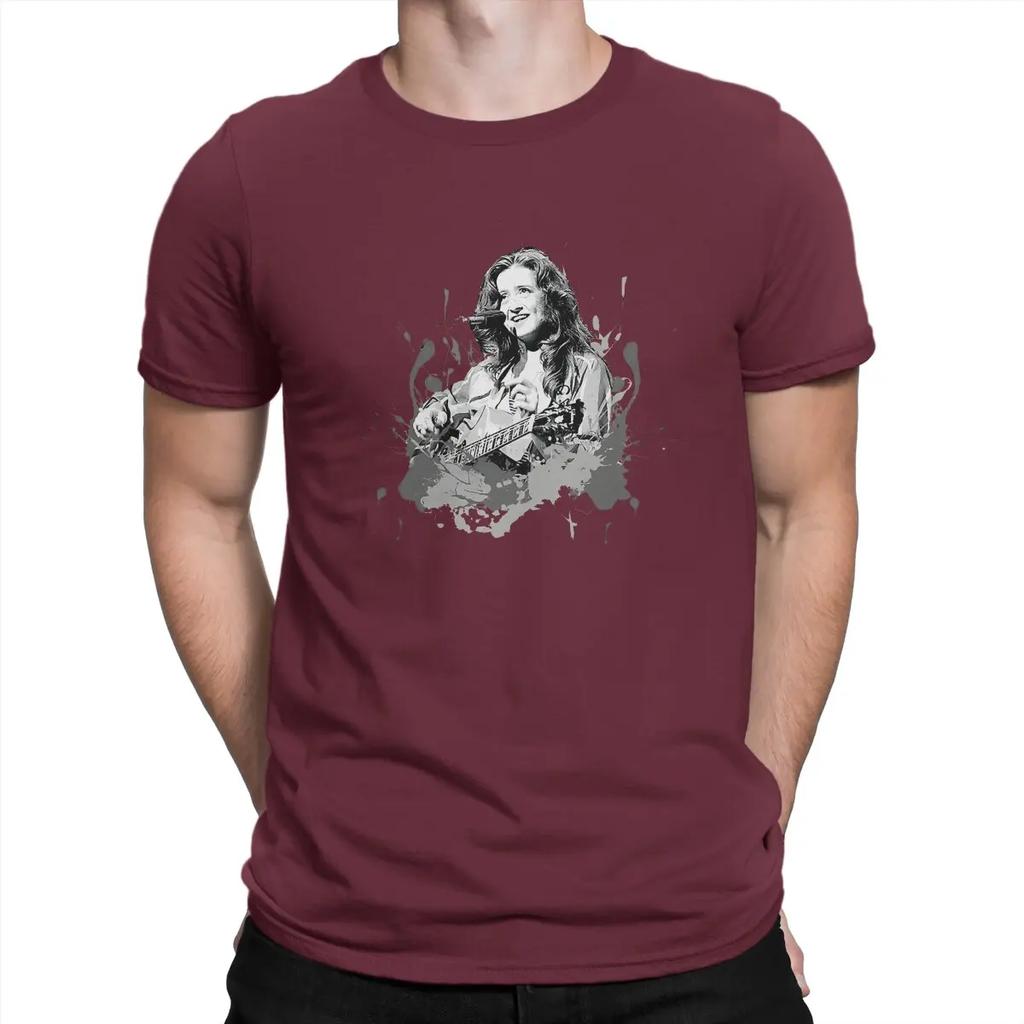 Music Fun T-Shirts Bonnie Raitt Singer Leisure Cotton Tee Shirt Round Collar Short Sleeve T Shirt Gift Idea Tops Unisex