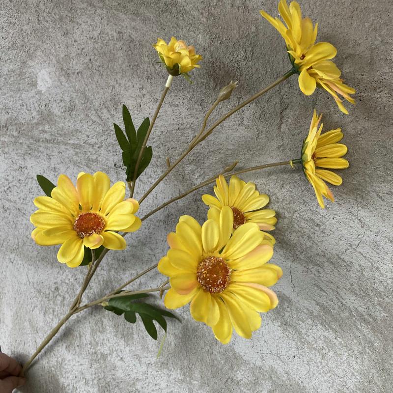 Искусственный шелковый цветок 'Маргаритка' для свадебной дорожки и модных домашних украшений