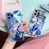 Чехол для мобильного телефона Konosuba Aqua для iPhone 16 15 14 13 12 11 X XR XS 8 6 Pro Max Plus Mini Прозрачный Цвет Защитная Крышка