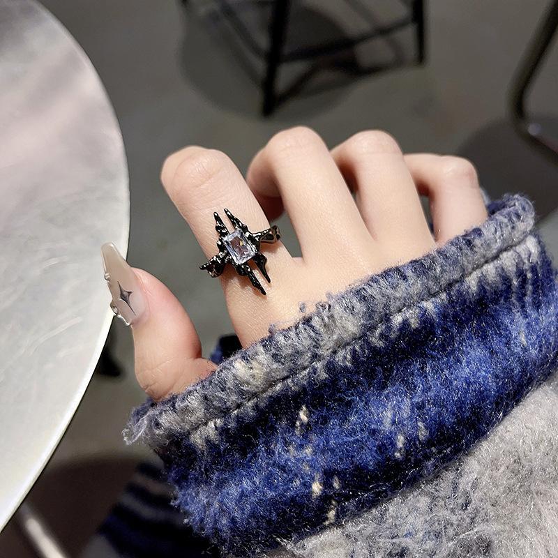 Нишевый Дизайн, Персонализированное Кольцо, Кольцо для Пары в Стиле Темного Ветра, Ношение Высококлассного Кольца для Пары в Стиле Холодного Ветра