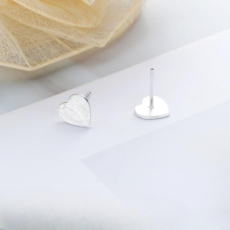 Серьги Love Brushed, ваш простой нишевый дизайн, темпераментное кольцо в форме сердца, серьги Cold Wind.