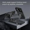 Роскошный складной магнитный держатель-подставка For Magsafe Матовый чехол для iPhone 17 Air 16 15 14 13 Pro Max 17Pro Ударопрочный чехол-держатель