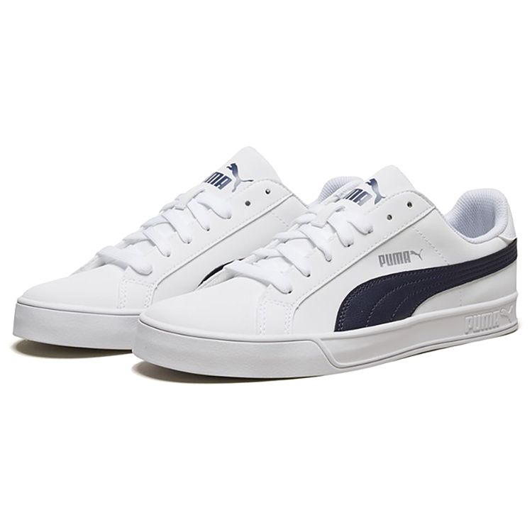 Puma Smash Vulc Удобные низкие кеды для скейтбординга Унисекс кроссовки Белый Синий 359622-10