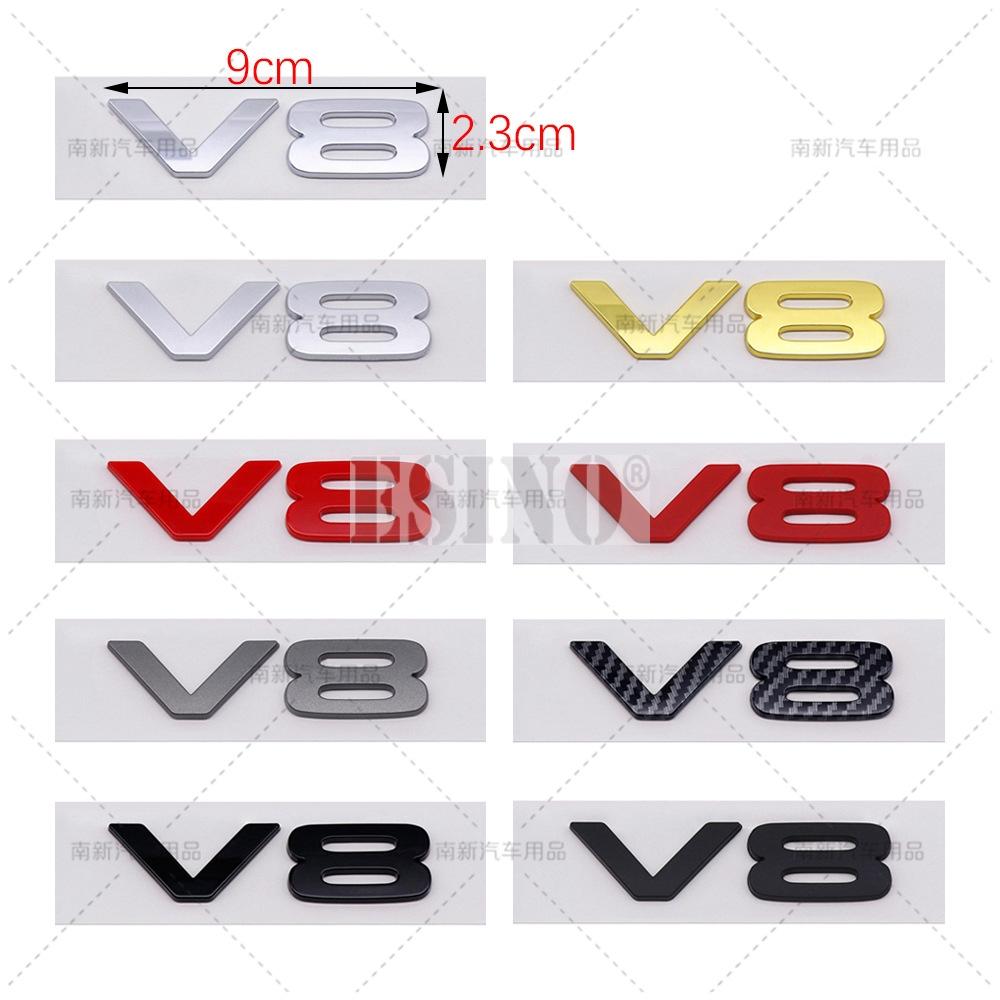 Car Styling 3D V8 ABS Adhesive Emblem Trunk Badge Fender Sticker Body for Defender 90 110 5.0T V8