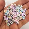 100 Pcs/lot Acrylic Beads Letter Bead Jewelry Finding For DIY Necklace Bracelet 6mm Fashion Wholesale High-quality New