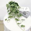 Украшение для дома Искусственные листья бегонии Зеленая настенная подвеска Венок Креативная растительная стена