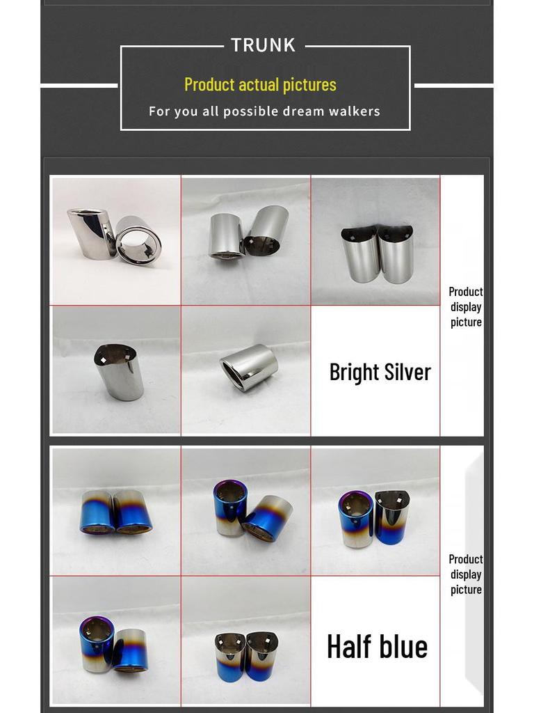 Совместим с BMW 5 серии и моделями X: 520Li, 523Li, 535Li, 528Li, 325Li, X1, X3 Выхлопная труба