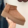 Высококачественные зимние ботинки на толстой подошве, женские зимние меховые короткие хлопковые туфли, женская одежда, бархатные туфли, женские теплые ботинки