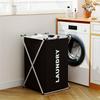 3 Grids Dirty Clothes Laundry Basket Storing Waterproof Oxford Storage Bags Portable Foldable Clothing Toy Household Organizer