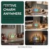 Decorative Lighted Wood Craft Christmas Table Wooden Sign, Vintage Tree Village House Tabletop Gift for Centerpiece, Winter Indoor Desktop Ornament