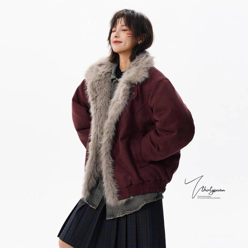 2025 Winter Men's Zuo Shan Diao Cotton Jacket: Fur Lined & Thickened with Trendy Style