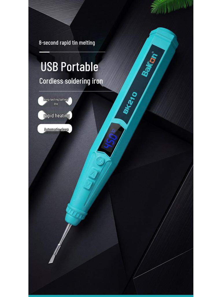 Bakon White Light BK210 Беспроводной мини-паяльник USB – Портативный электрический сварочный маркер с возможностью пайки оловом в быту.