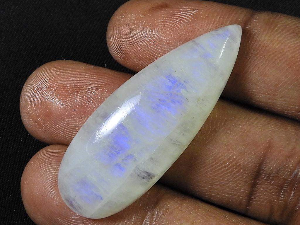 Натуральный дождевой лунный камень огненный кристалл груша кабошон россыпью драгоценный камень 14X44X8MM SK-897