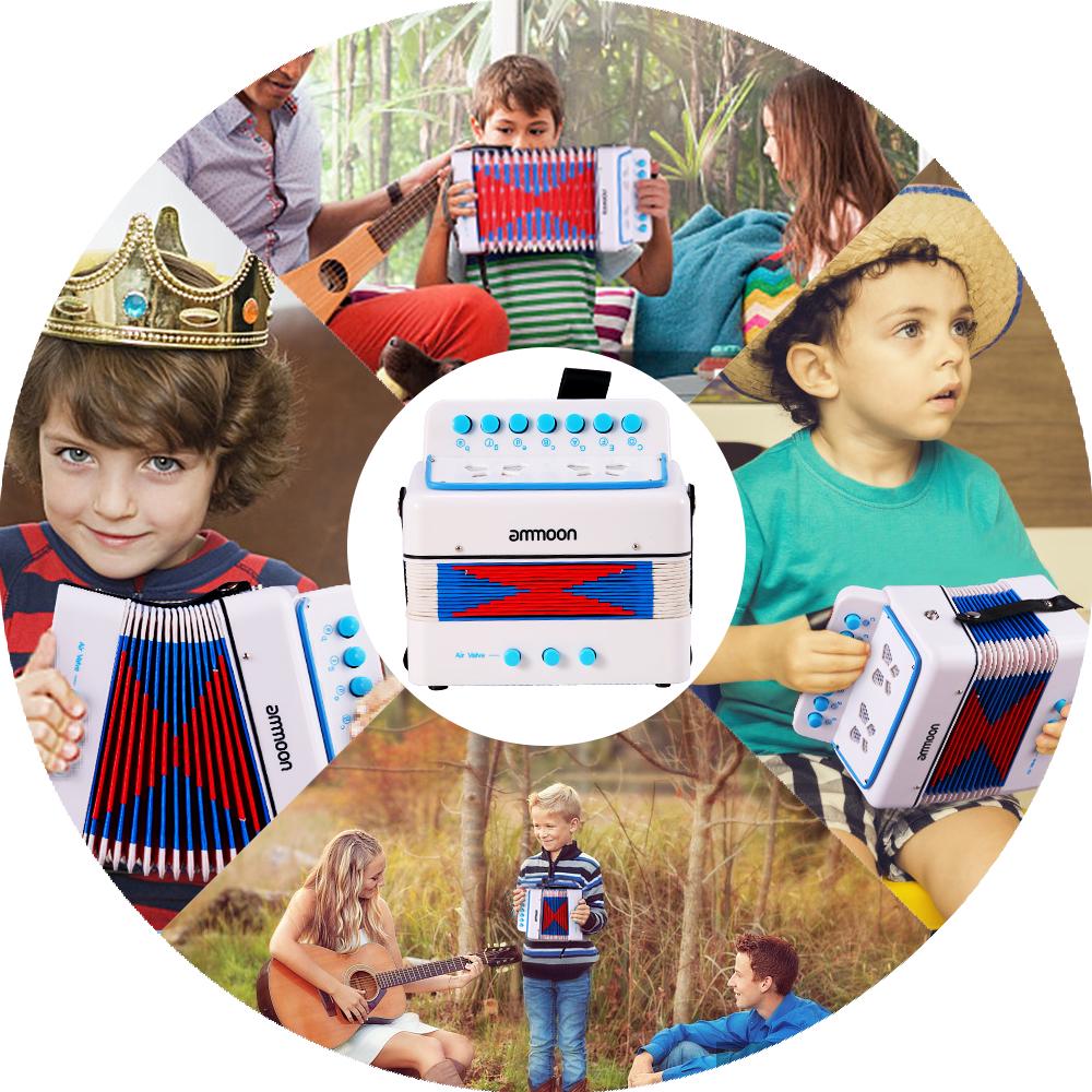 Мини-аккордеон с 10 клавишами, игрушка из АБС-пластика для детей, малышей, рождественский подарок