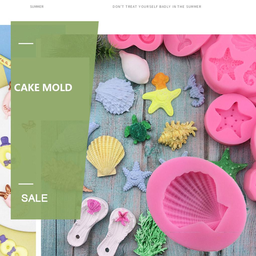 Силиконовая форма в форме морской ракушки для вечеринки, праздника, дома, ужина, желе, торта, пудинга, помадки, десерта, украшения своими руками