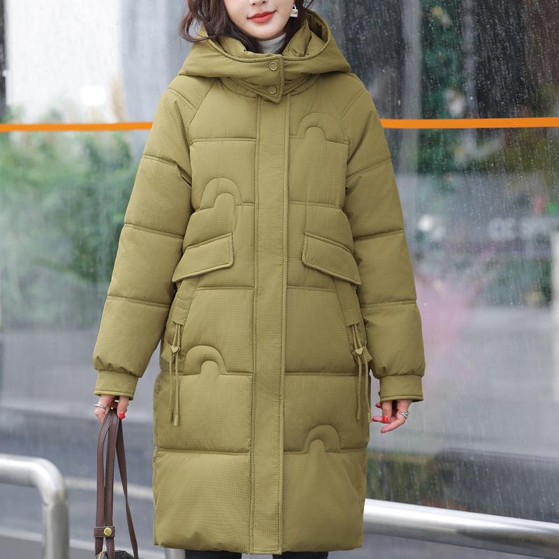 Зимние длинные пальто для женщин, пальто с капюшоном, новая мода, плотная теплая женская парка, зимняя куртка в корейском стиле