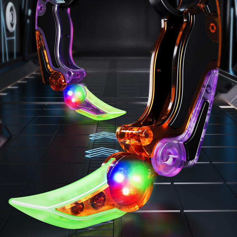 3D печатный гравитационный нож-коготь, игрушка для снятия стресса, бабочка, складной нож-коготь, светящийся нож-коготь, телескопическая вращающаяся игрушка