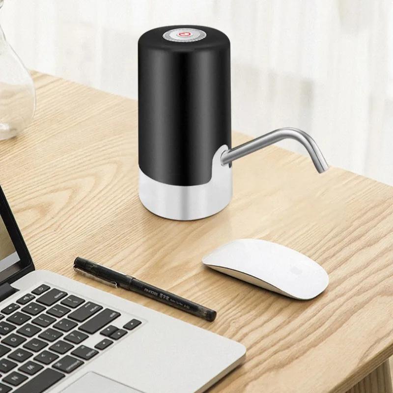 Портативный электрический диспенсер для питьевой воды, насос для бутылок с водой, зарядка через USB, автоматическая дренажная машина для домашнего офиса и улицы