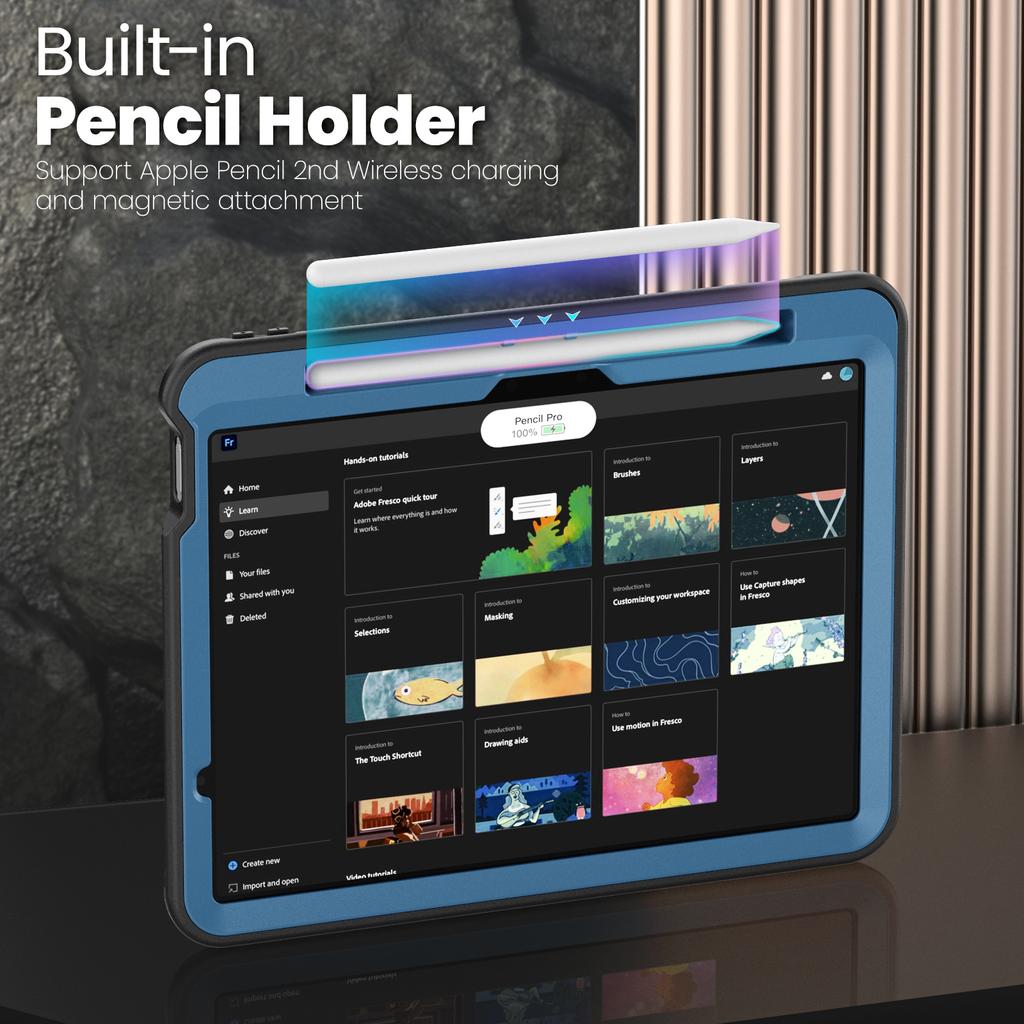 Armor Tablet Stand Case for IPad Air 11 2024 Pro 13 11th 2025 10th 10.9 2022 Cover Funda for IPad 7th 8th 9th 10.2 Mini 6 7 8.3