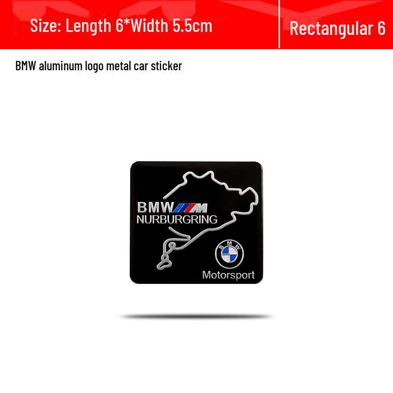 BMW M Performance Metal Logo Stickers: Aluminum Nameplate and Fender Decals