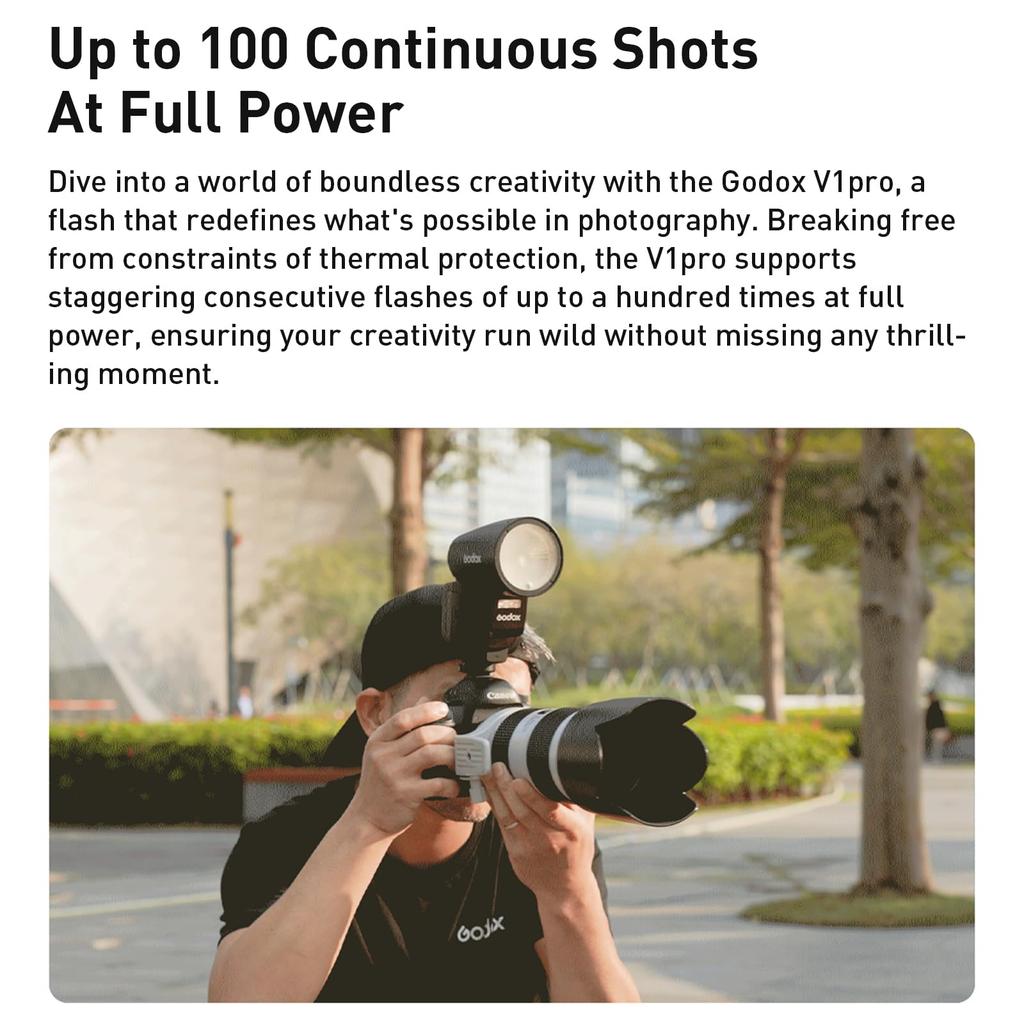 Вспышка Godox V1 pro TTL для камеры Godox HSS 76Ws с круглой головкой Speedlight V1pro-S Sony, обновление V1-S, 2.4G 1/8000s Li-ion