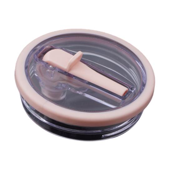 40oz Tumbler Flip Straw Lid Replacement Leak-Proof Splash Resistant Cover for Cup BPA-Free Reusable Glass Lid with Folding Straw