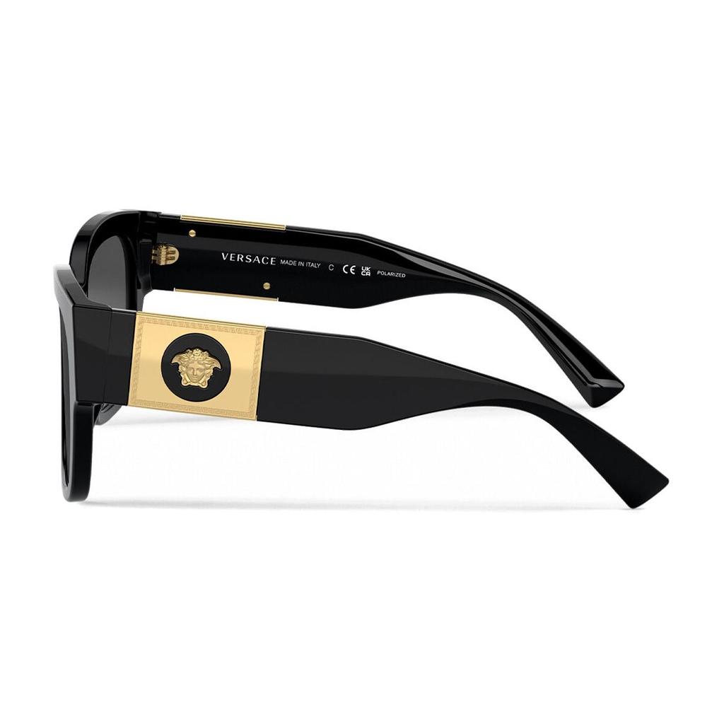Versace Letter Pattern Decorative Acetate Irregular Shape Sunglasses Women sunglasses Black O4437U-OGB1T354_ONUL