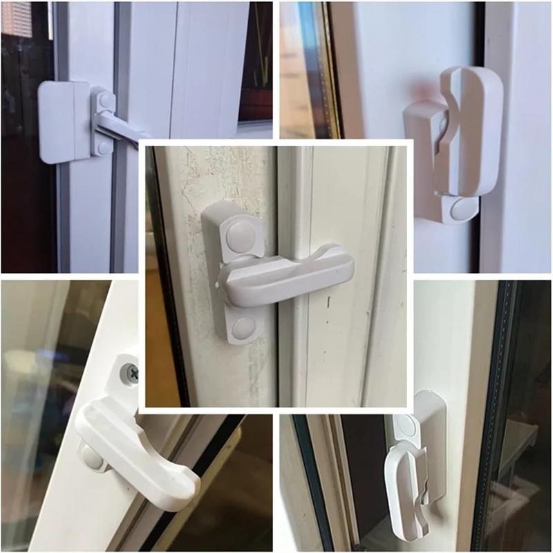 1Набор-4Набора Пластиковый UPVC Т-образный замок Безопасный для детей Защитный Оконная Дверная Рама Замок Ручка Тип Безопасности Домашнее Окно Рычаг Т-образная Дверь Балконный Замок
