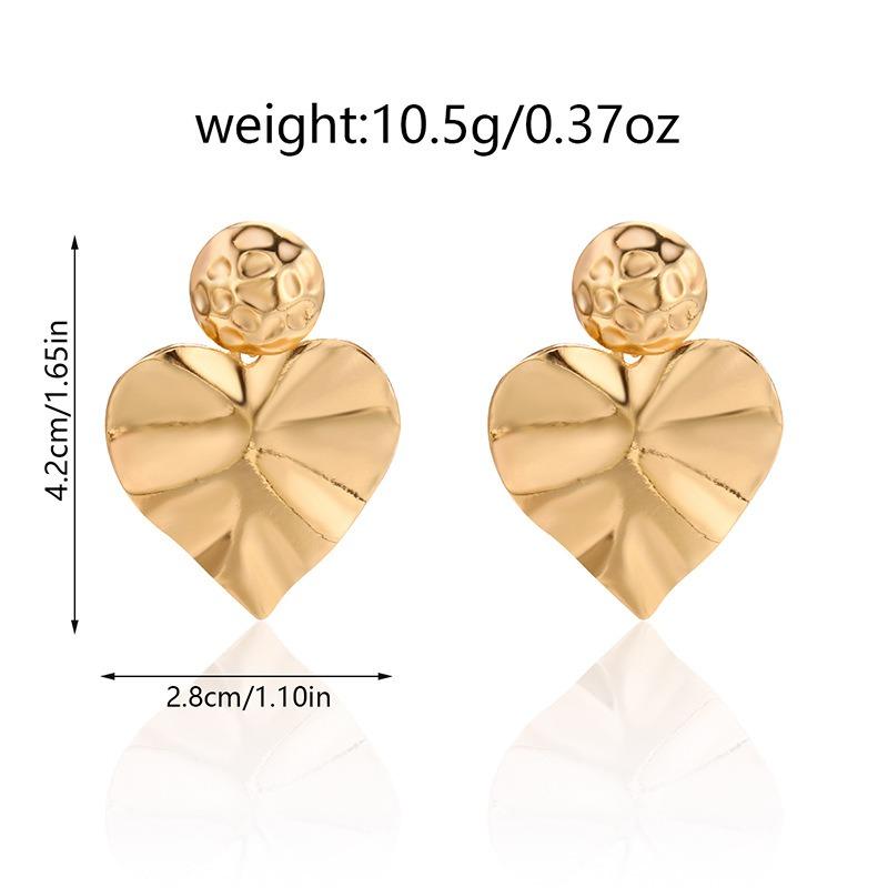 Exaggerated Love Earrings Jewelry Women's Personality Alloy Irregular Earrings Women's Fashion Stud Earrings