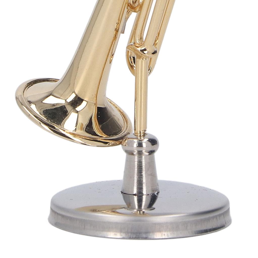  ature Trumpet   Brass Exquisite Design Romantic     Trumpet Model with Stand Case for Desk Bookshelf
