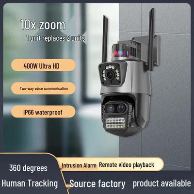 Уличная камера видеонаблюдения Yoosee 9MP с 10-кратным зумом и 4G, с двусторонней аудиосвязью