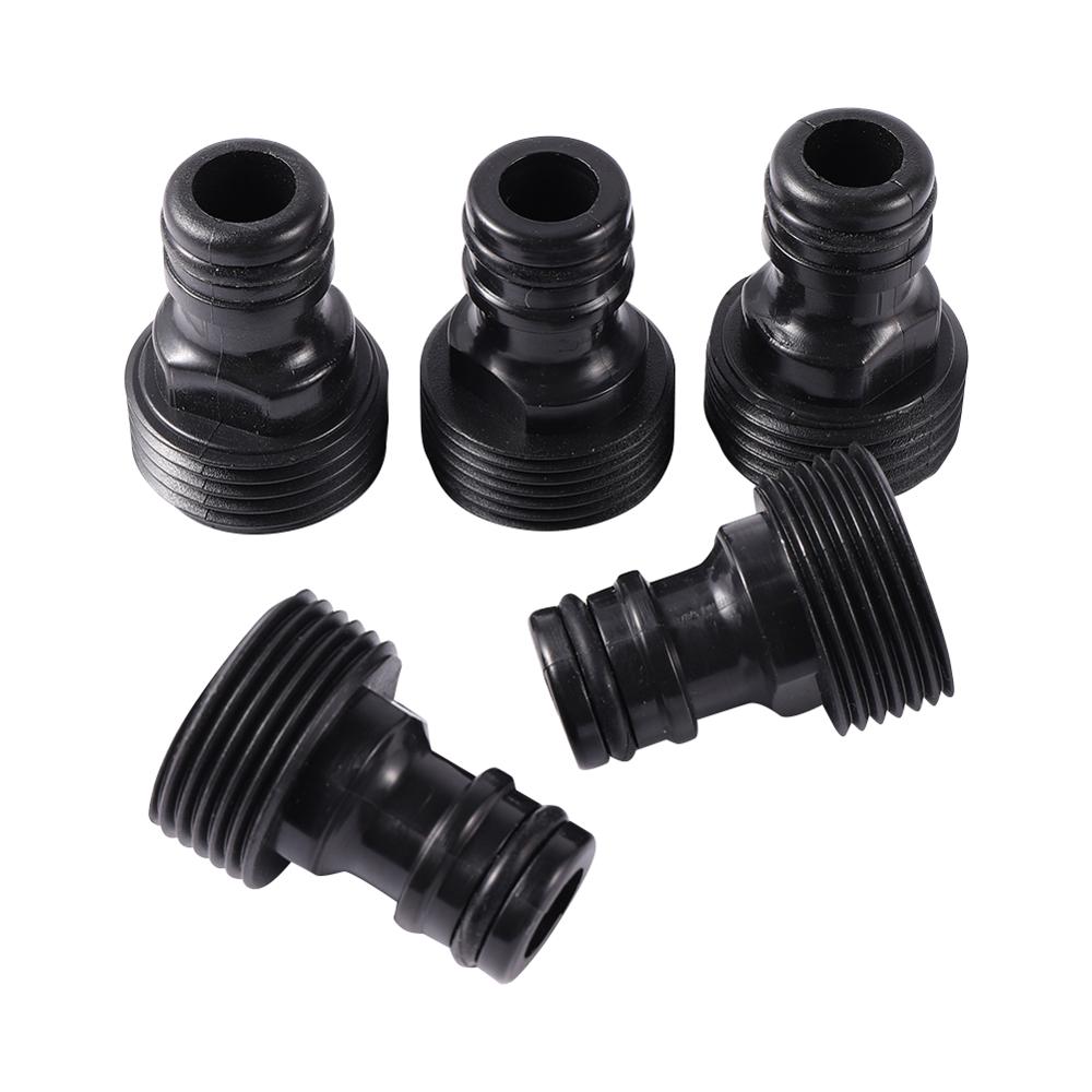 3/4" Male Thread Quick Connector European/American Standard Hose Interface Connector Faucet Car Wash Water Gun Pipe Fitting 5pcs