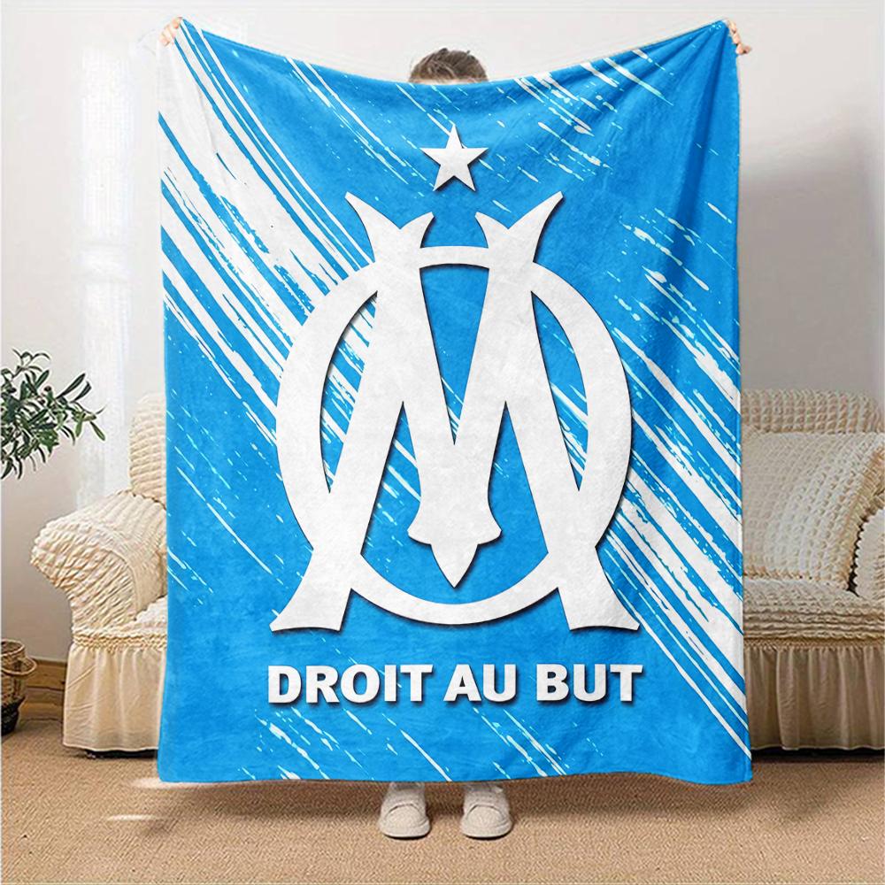 1pc Blanket - Marseille Print Design,Lightweight Blanket for Sofa,Bed- Soft &Warm,Gift for All Seasons