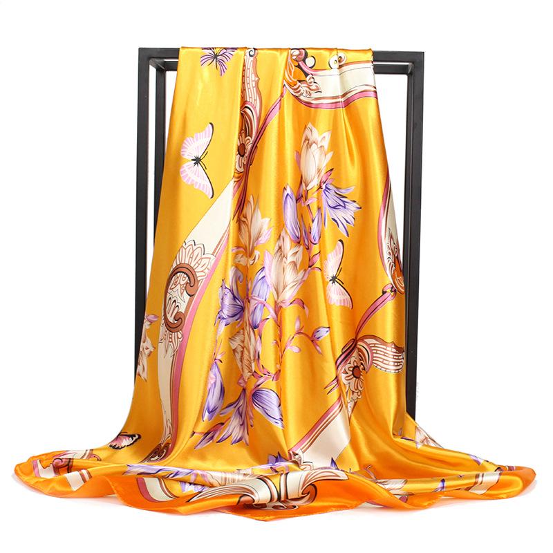 High-quality Luxurious Silk Scarves Headband Scarfs Neck Scarf For Women Chain Silk Scarf Women's Decorative Shawl