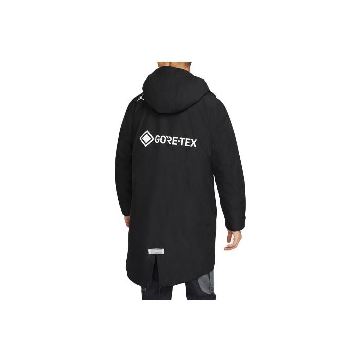 Jordan Съемная хлопковая куртка Gore-Tex 2-в-1 с термо-капюшоном и большими карманами, мужская верхняя одежда, черная DC0063-010