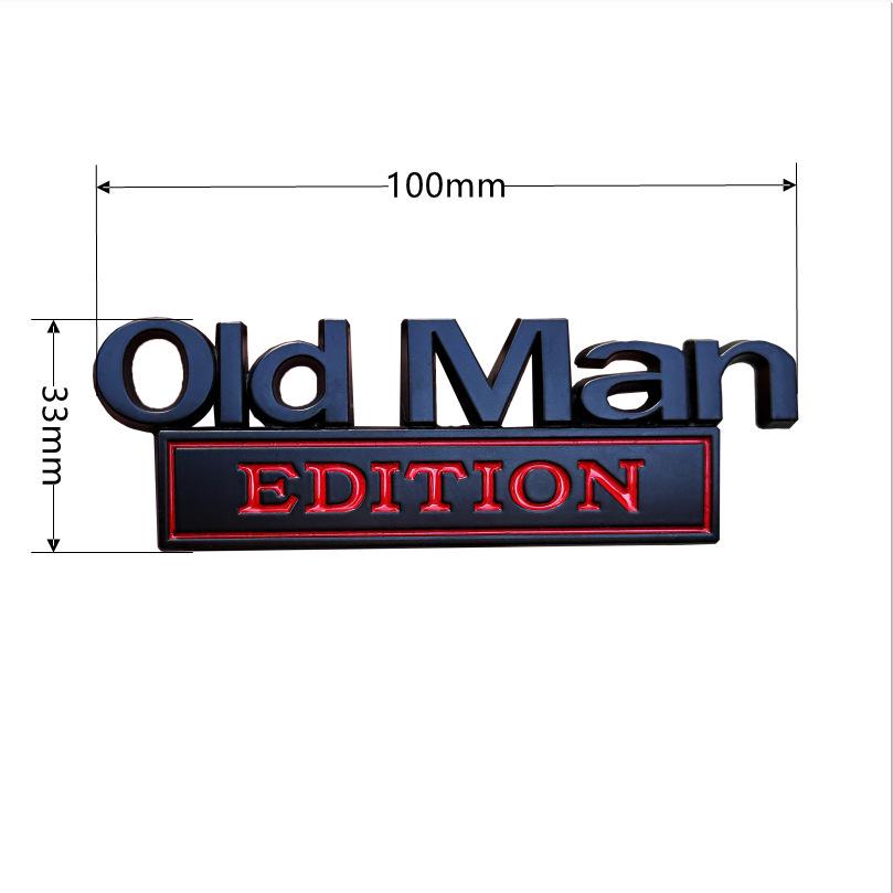 Горячая Распродажа Металлическая эмблема на крыло автомобиля Old Man EDITION Наклейка на кузов автомобиля