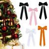 Party Accessories Christmas Ornament Elegant Velvet Christmas Bows for Tree Chairs Festive Holiday Decorations for Home Party