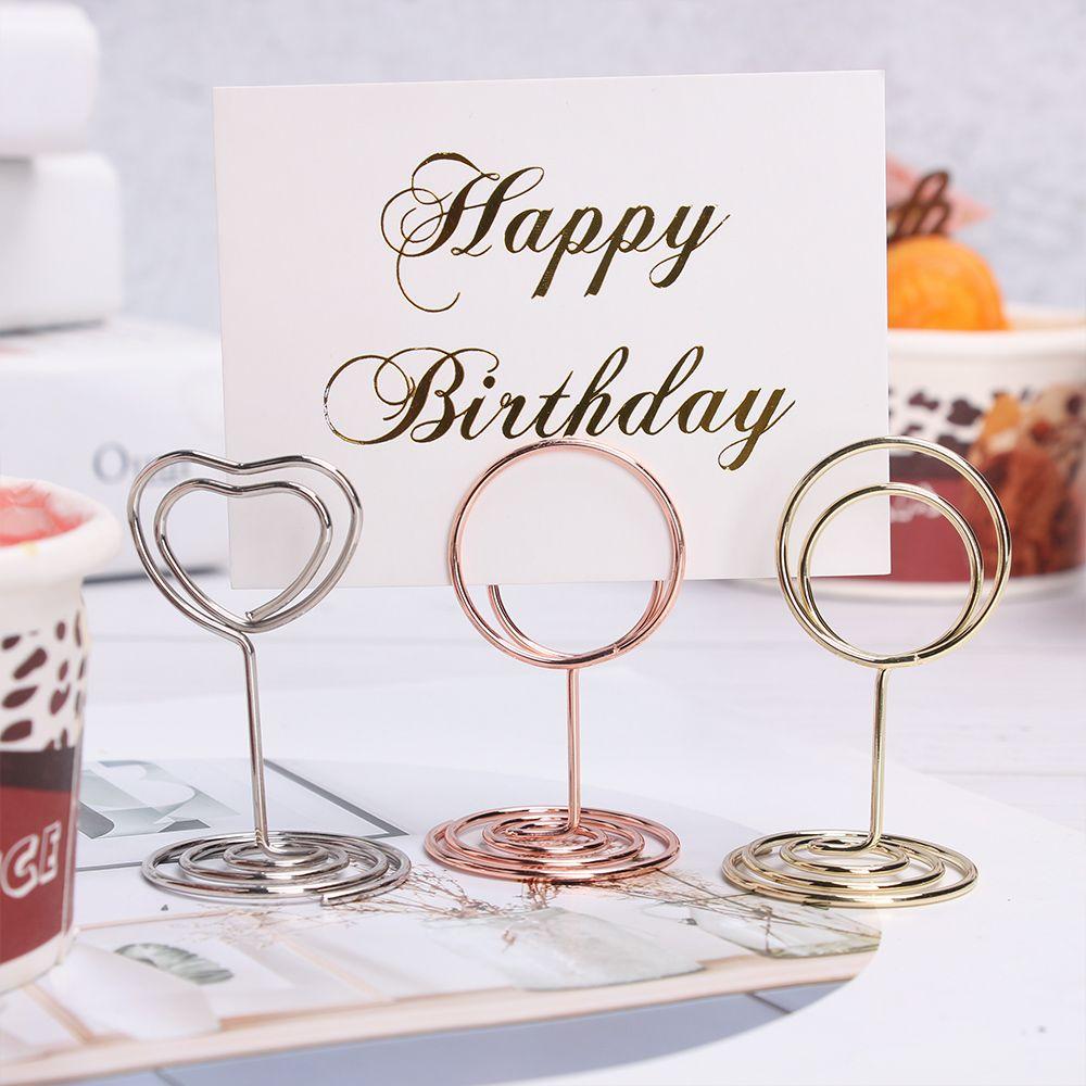 Украшение Свадебные Принадлежности Бумажный Зажим Держатель Номеров Столов Зажимы для Фотографий Зажимы Подставка Карточка Места