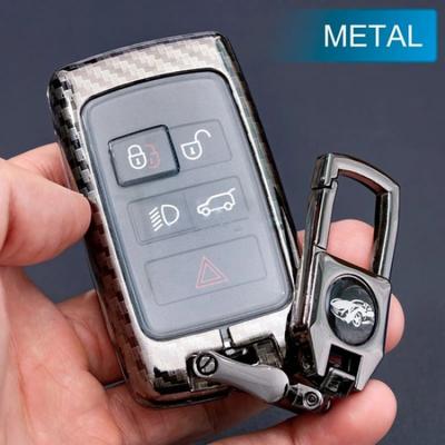 Для Land Rover Jaguar Металлическая крышка брелока для ключей автомобиля Аксессуары Брелок Углеродное волокно