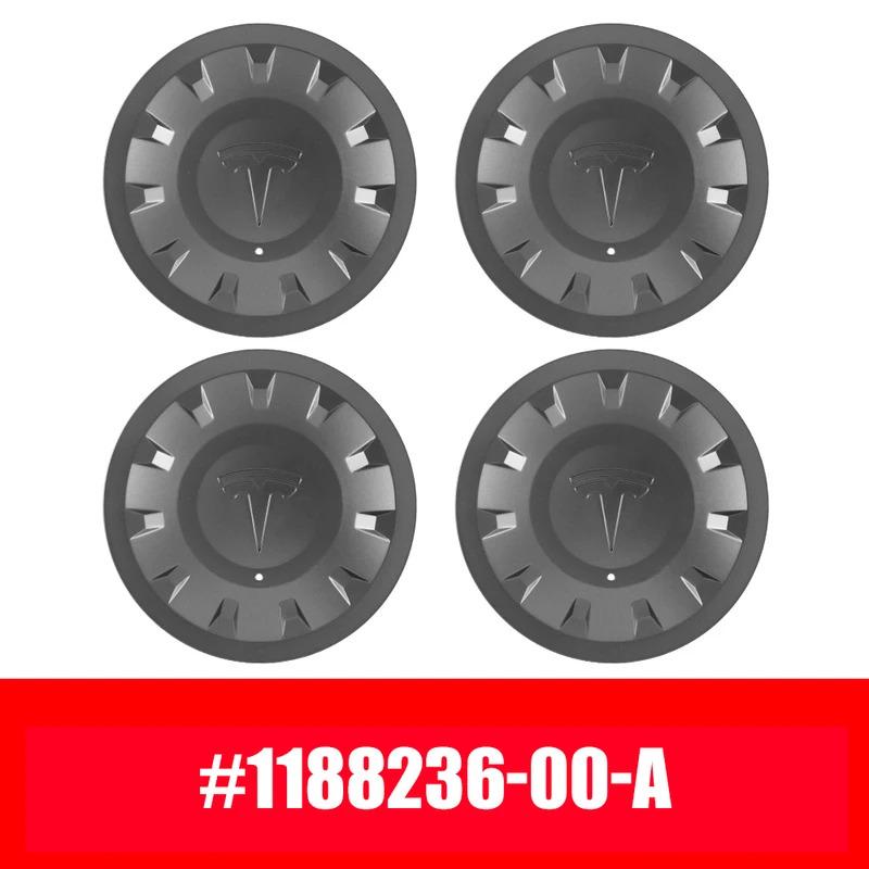 4pcs 21 Inch Original Car Wheel Center Hub Caps Badge Rim Hub Dustproof Cover Emblem For Tesla Model Y OEM 1188236-00-A