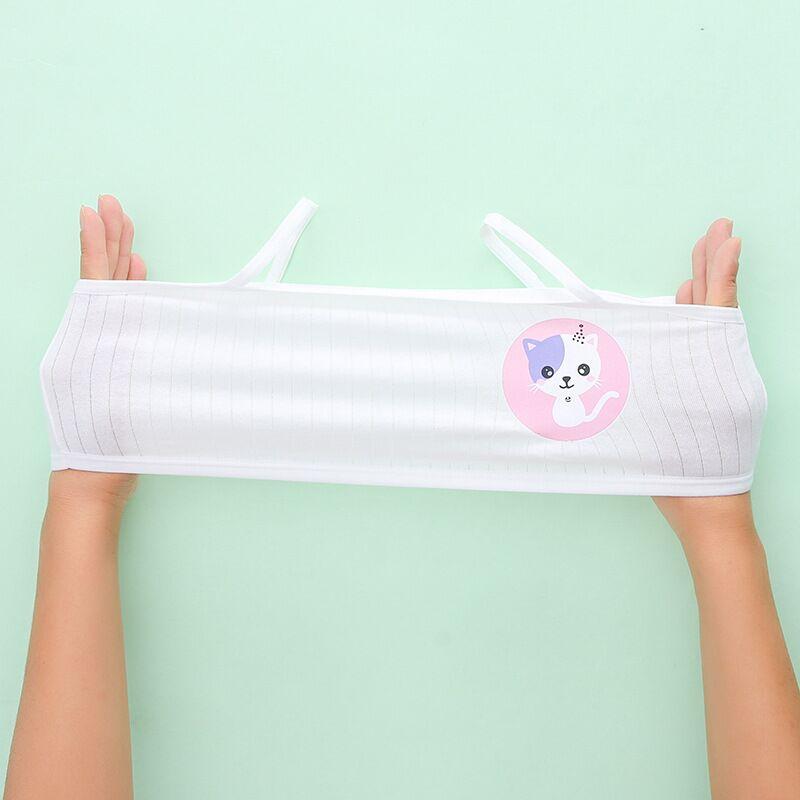 Нижнее белье для девочек-подростков из 4 предметов, детский хлопковый тренировочный бюстгальтер для детей-подростков, укороченный топ для подростков 8-14 лет