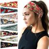 Women Headband Print Wide Turban Twist Knitted Cotton Sport Yoga Hairband Twisted Knotted Headwrap Hair Accessories Bandanas