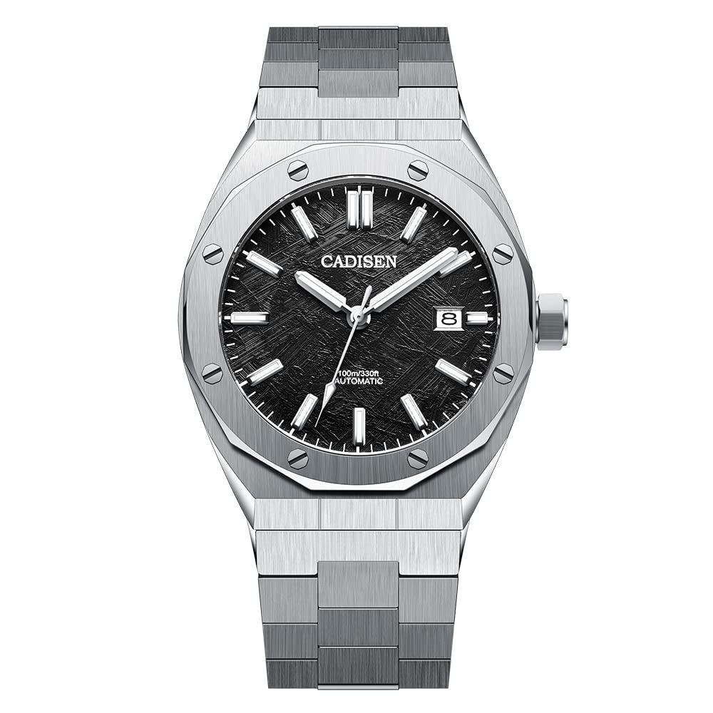 Cadisen Made In MIYOTA8215 Royal German Retro Water Resistant To 10 Mechanical Case Waterproof Hexagon Vintage Luxury Work Dress Stainless Steel