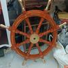 Nautical Marine Home Wall Décor Wooden Brass Ship Wheel ~ Captain Steering 24 Inches Pirates Wonderful Home Christmas Décor Wheel