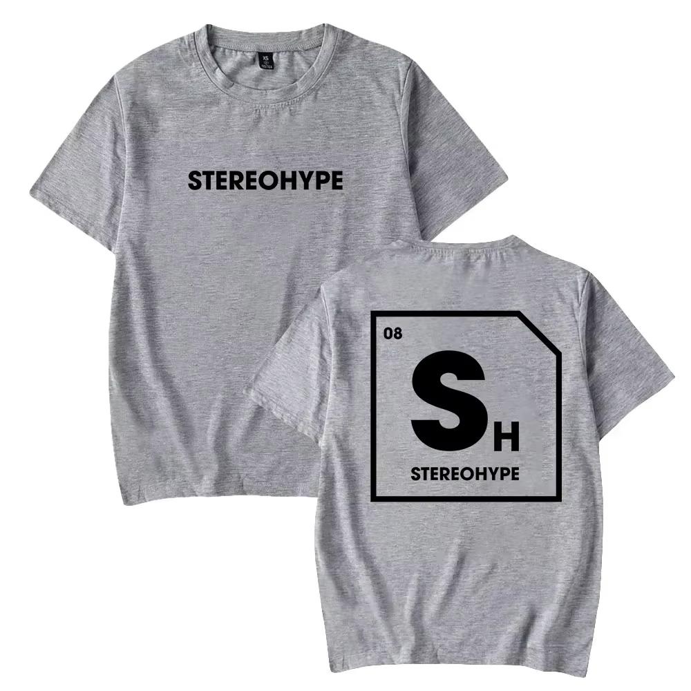 Модная Повседневная Одежда Мужские Рубашки James Hype Stereohype Футболка С Круглым Вырезом С Коротким Рукавом Толстовка Оверсайз Унисекс Харадзюку Высокое Качество