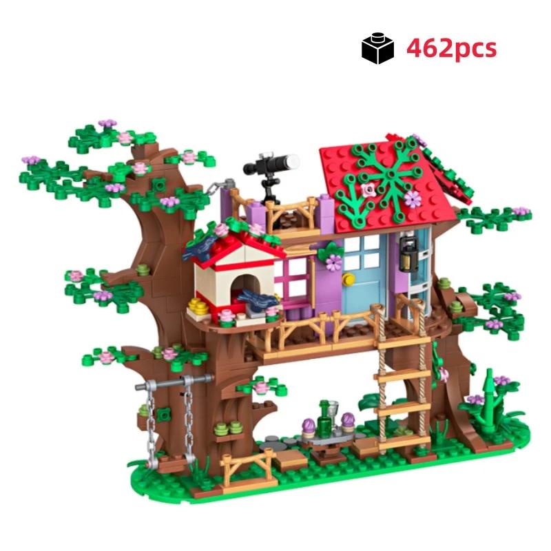 DIY MOC Креативные Строительные Блоки 3D Лесной Животный Дом Архитектурная Модель Уличный Пейзаж Домашний Декор Идеальный Праздничный Подарок