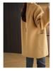 Женское двустороннее пальто миди высокого класса из 100% шерсти - Коллекция Осень/Зима, Доступны большие размеры