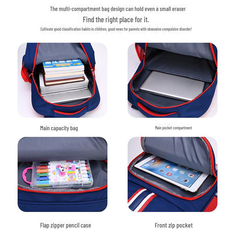 Водонепроницаемый легкий рюкзак для учеников начальной школы 6-12 лет, 1-6 классы
